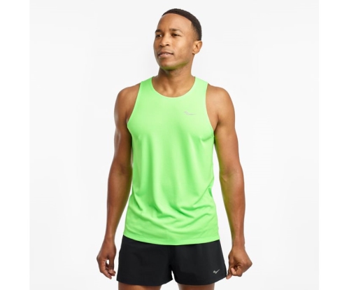 Tenis Saucony Stopwatch Singlet Hombre Tops Ropa ViZiPRO Slime México MX-945-WE